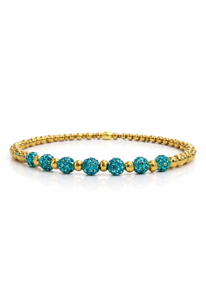 Ireland Mini Row Icon - Turquoise (Gold)