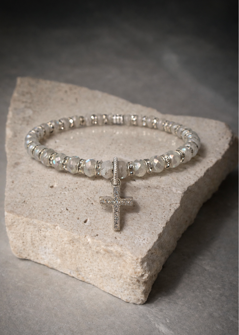 Ever True Silver Pave Cross