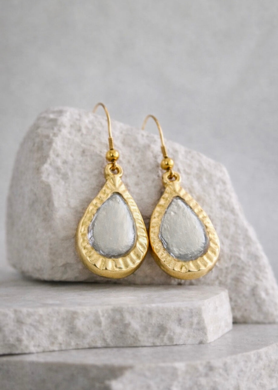 Telluride Frances Pewter Earrings - Gold