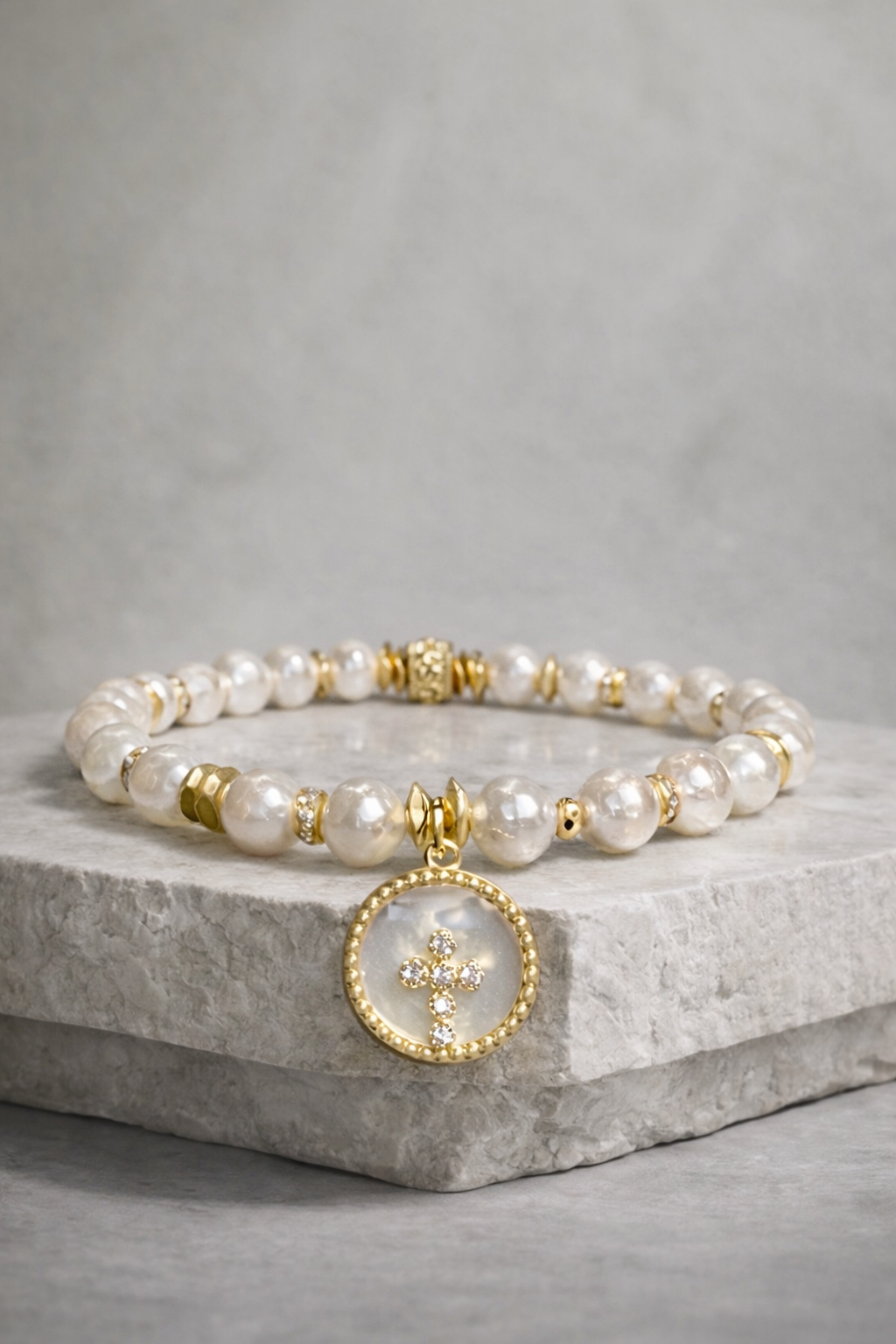 Ever True Mother of Pearl Cross