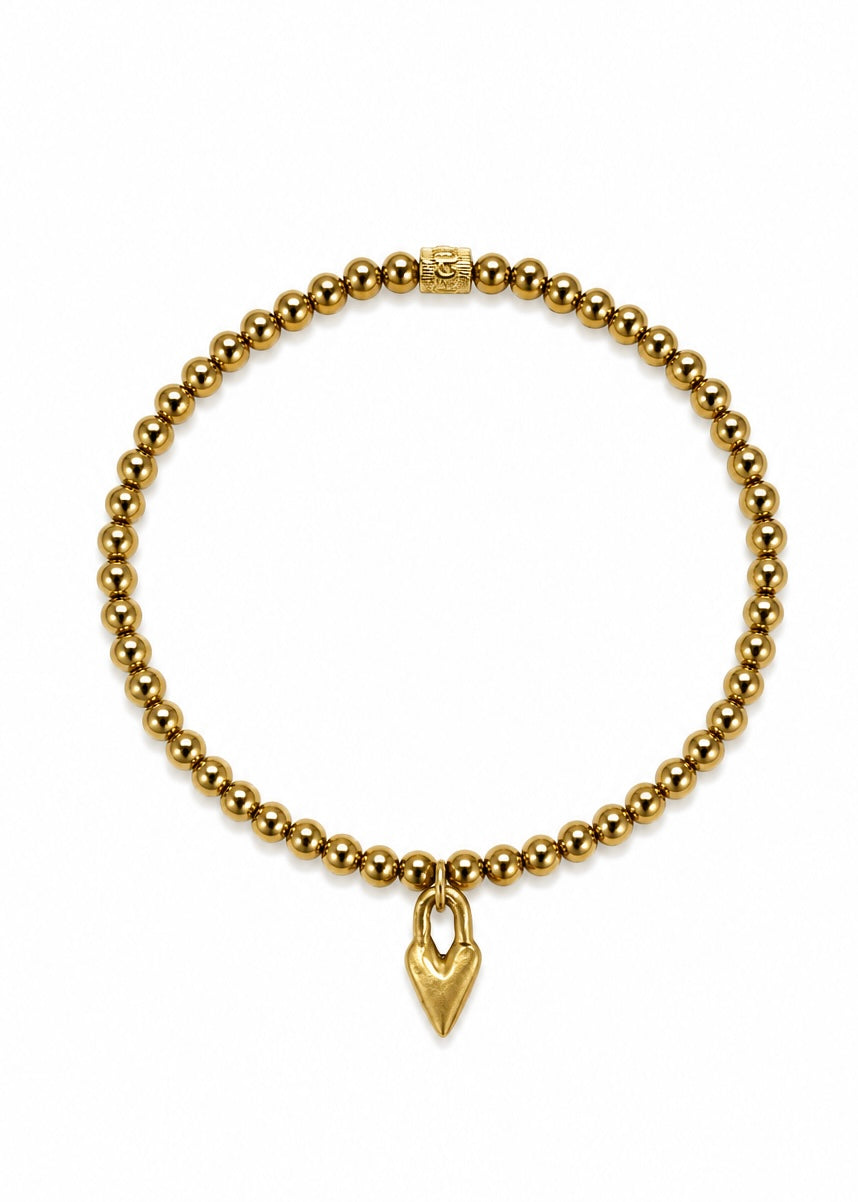 Gold 4mm Chloe Ann Heart Charm