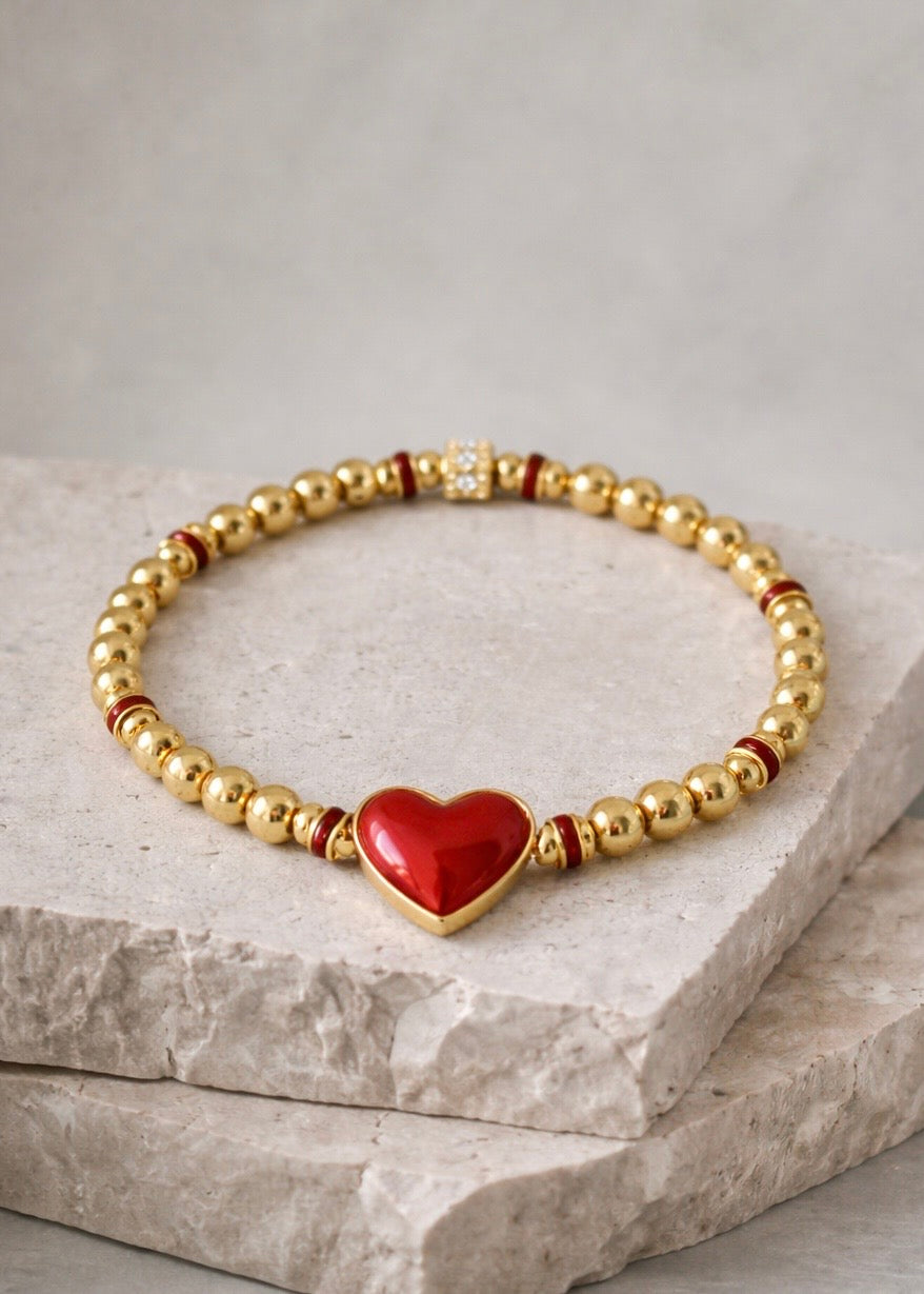 Sweetheart Gold Red Heart