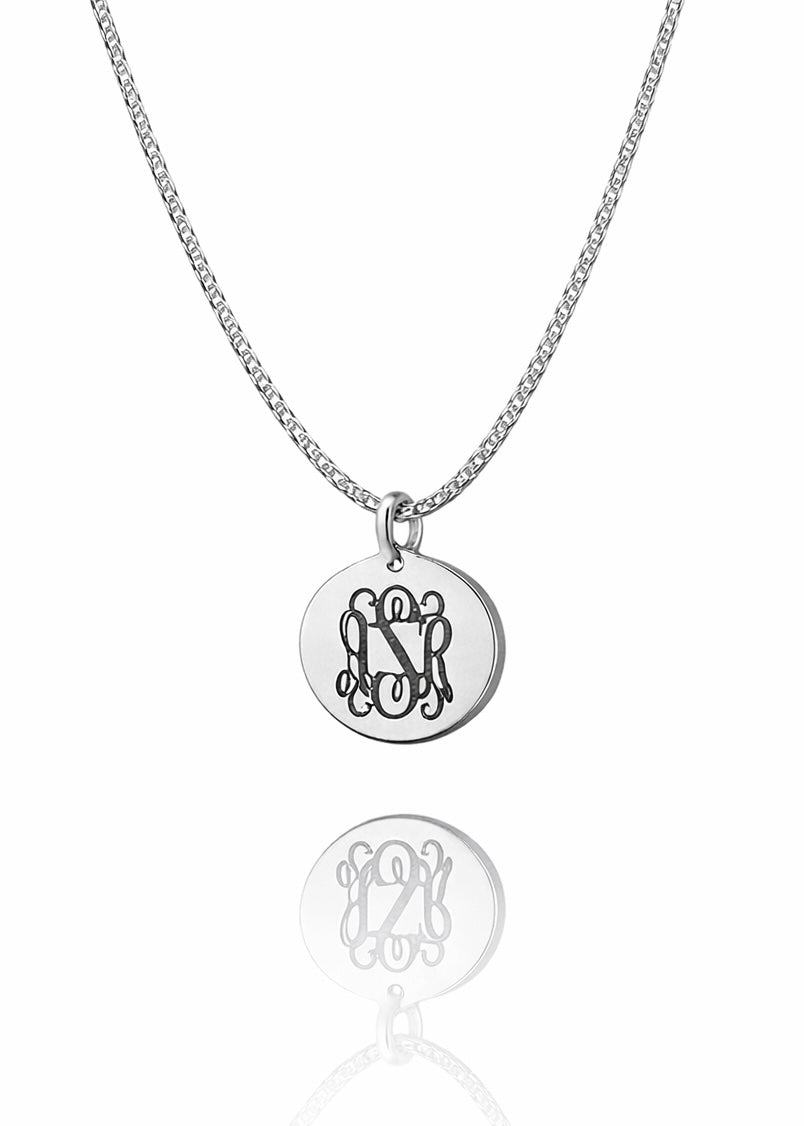 Charlotte Pendant Necklace Silver- MONOGRAM