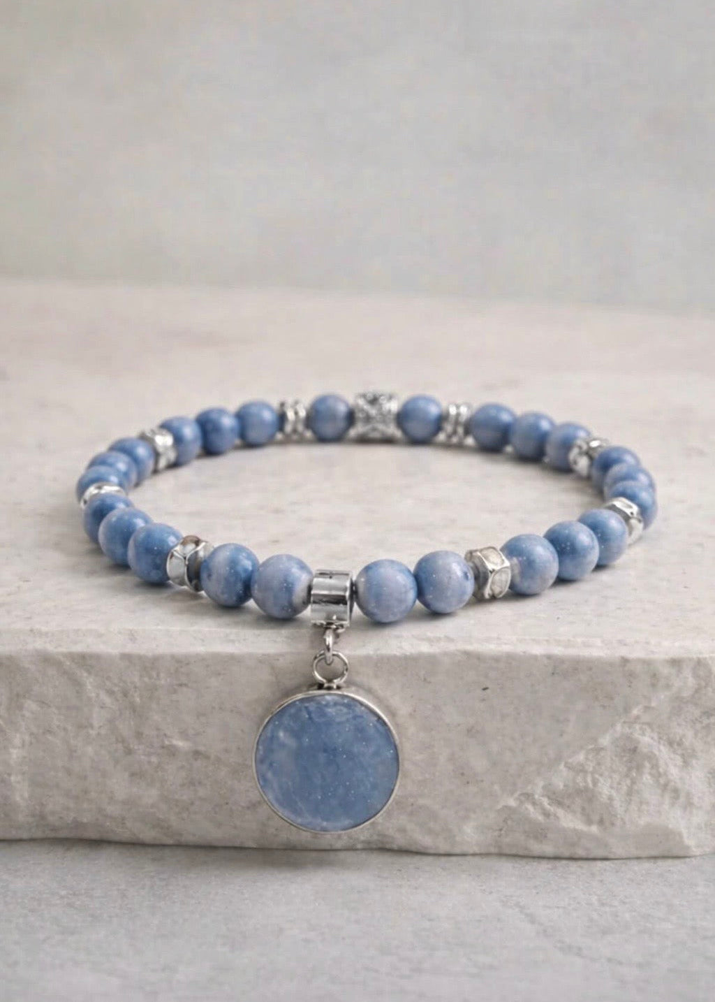 Summit - Slate Circle Pendant Silver