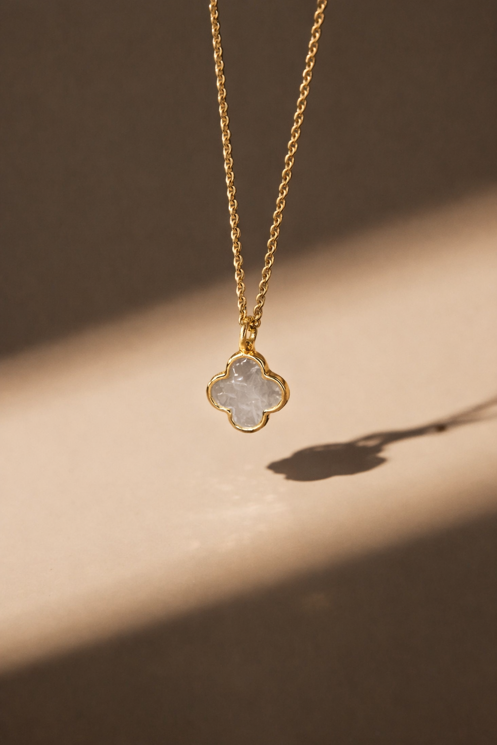 Mother of Pearl Gold Cross Necklace