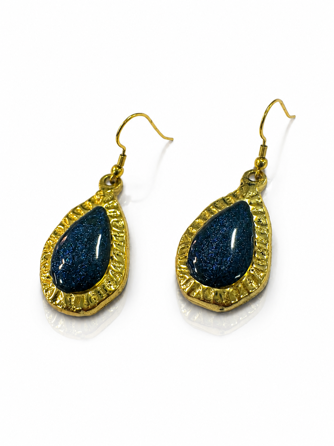 The Americana Edit - Frances Earrings Navy- Gold