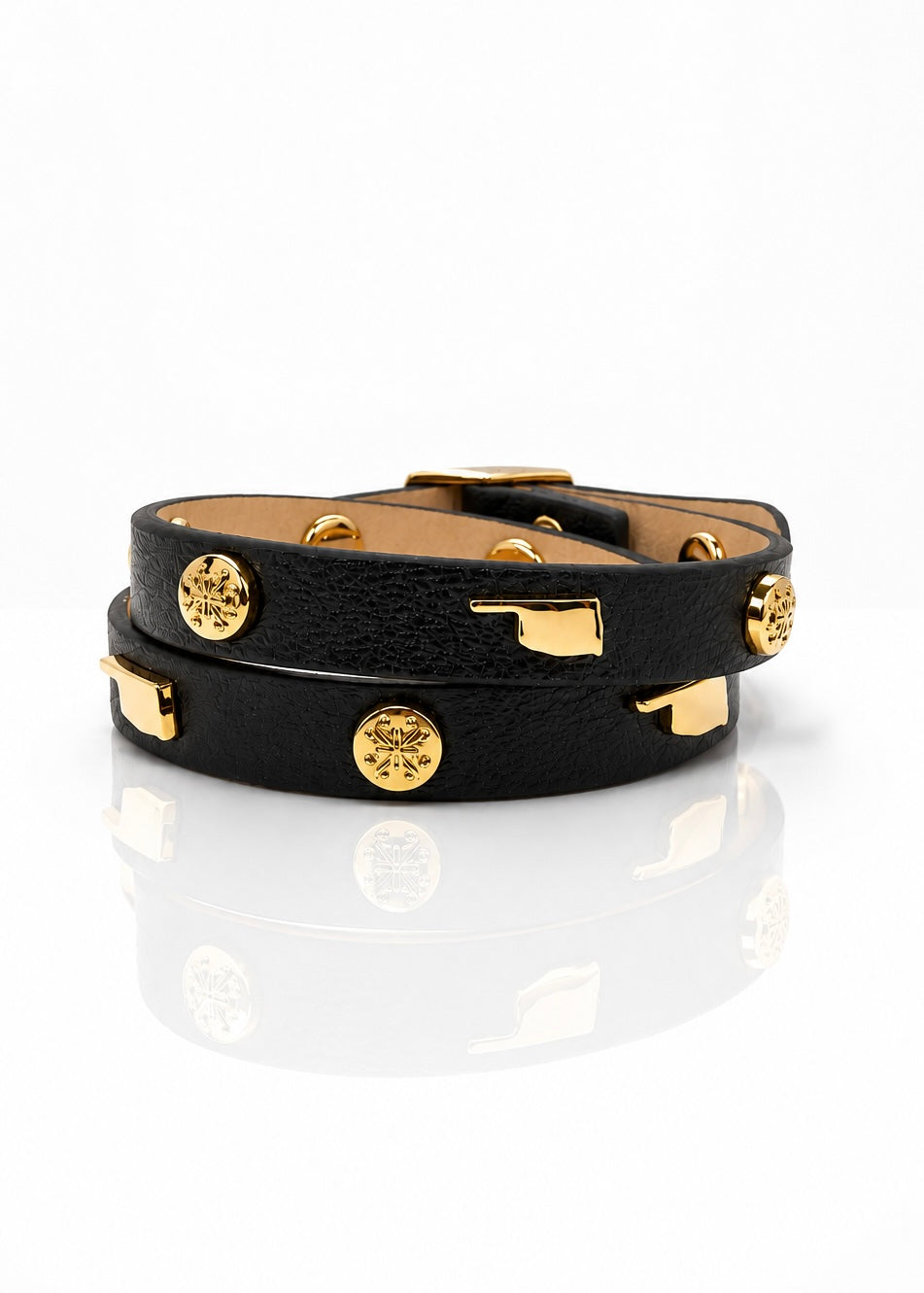 Oklahoma Double Wrap Metallic Charcoal (Gold)