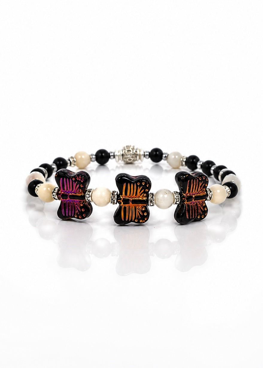 The Dolly Collection - Dream More Butterflies (Black/Hot Pink Metallic)