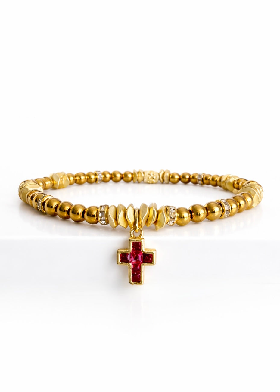 NEW Ever True Hannah/Garnet Pave Cross