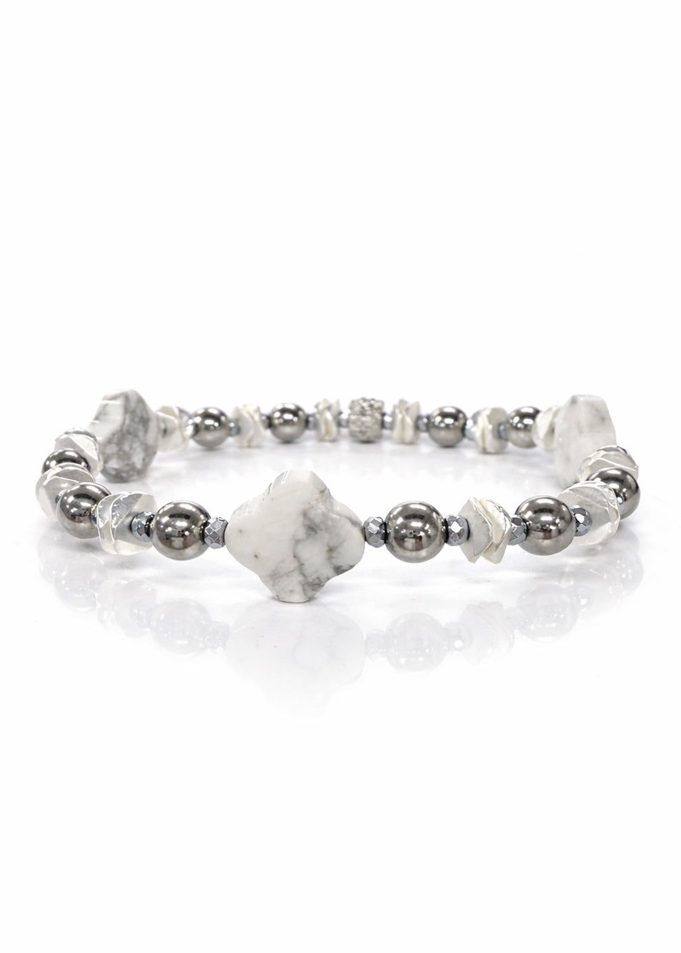 Ever True Howlite Quatrefoil Cross