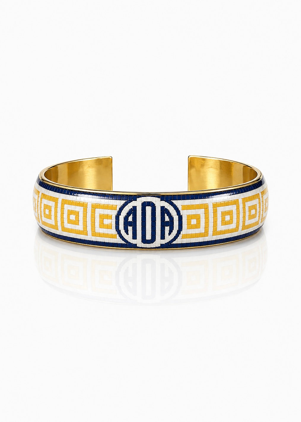 Art Deco Monogram - Greek Key Yellow