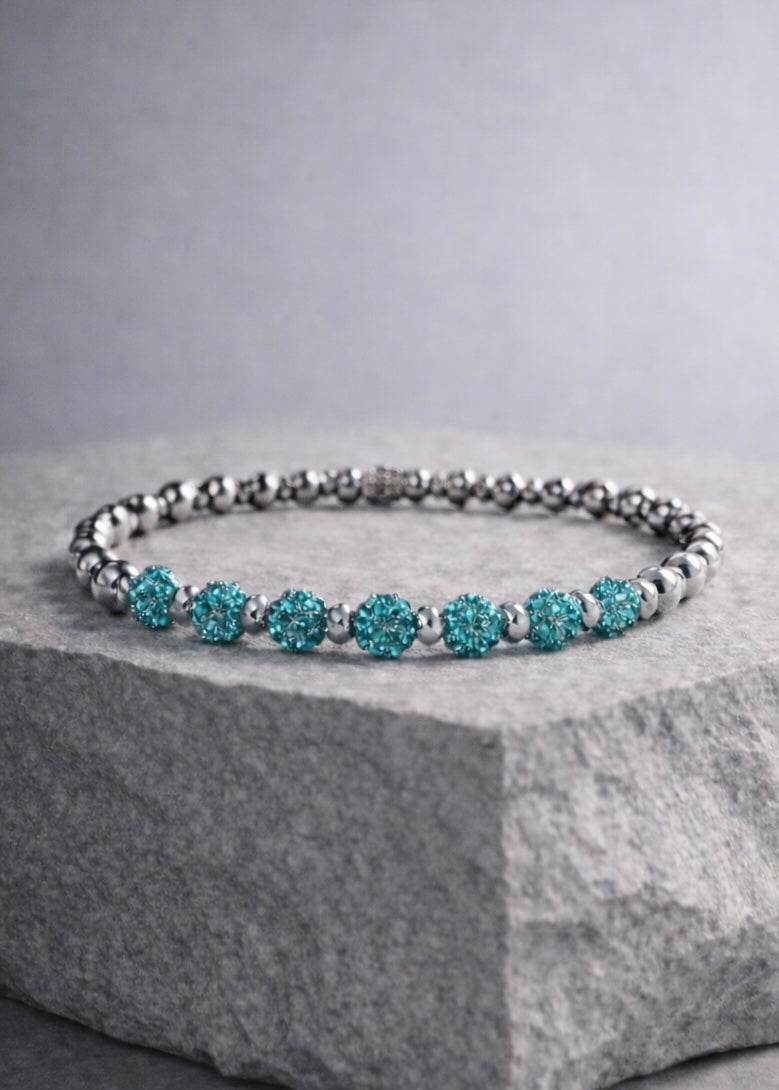 Ireland Mini Row Icon - Turquoise (Silver)