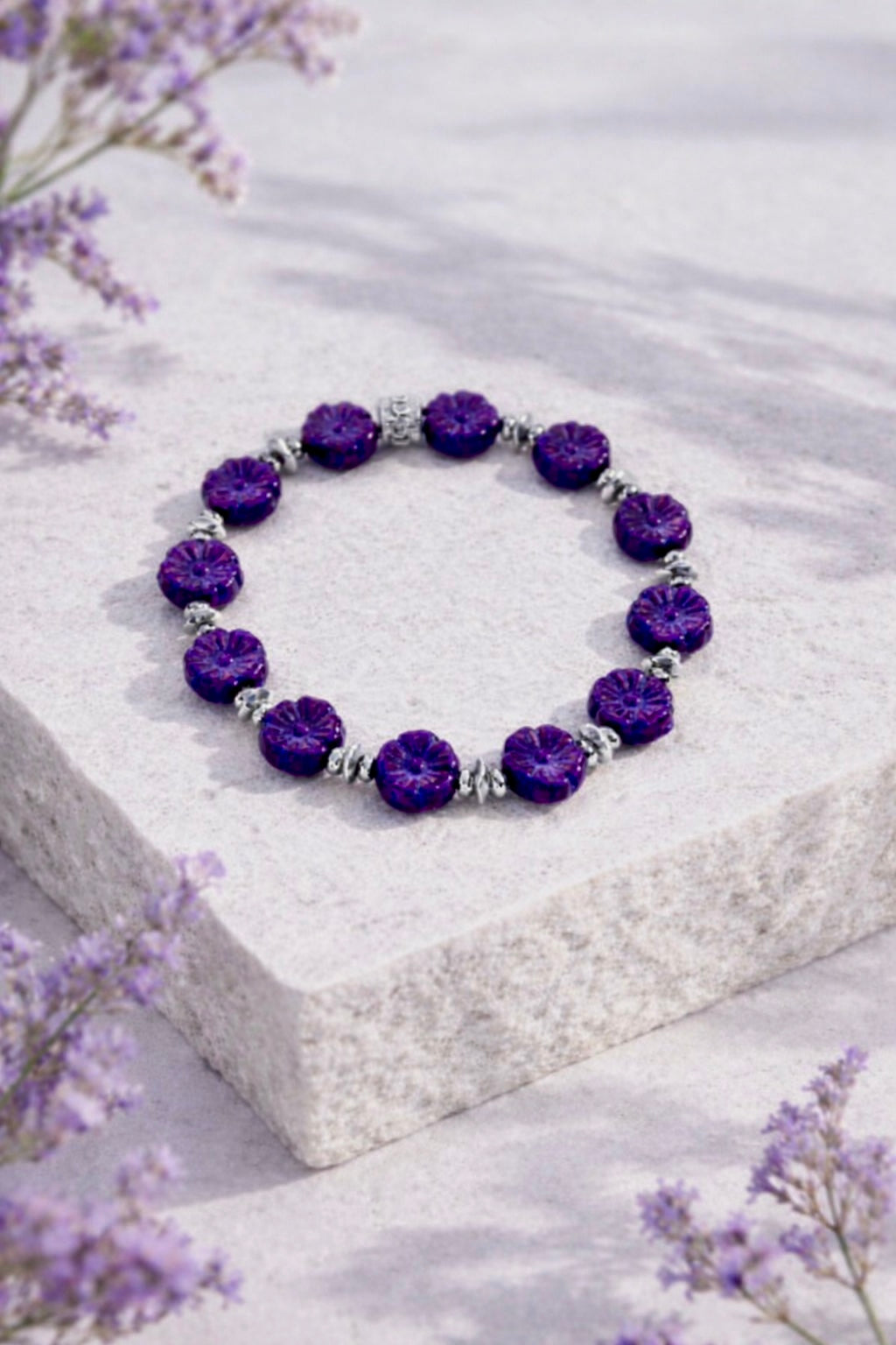 Lavender Fields Violet Flowers (Silver)