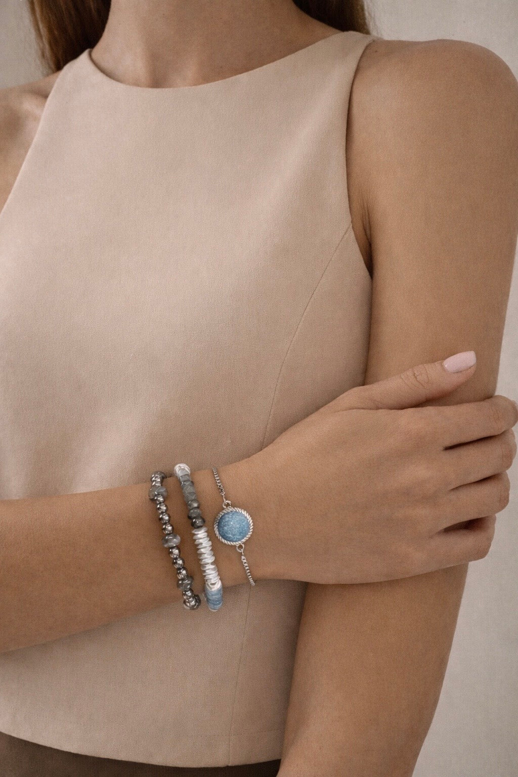 Summit Slider - Sky Blue - Silver