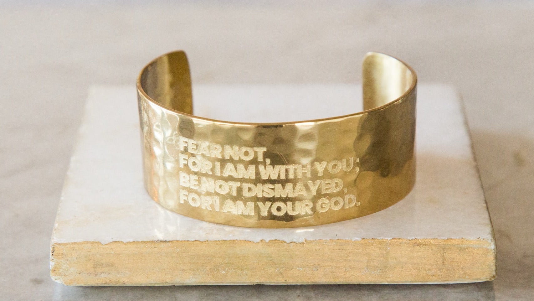 Fear Not Gold 1 inch Cuff