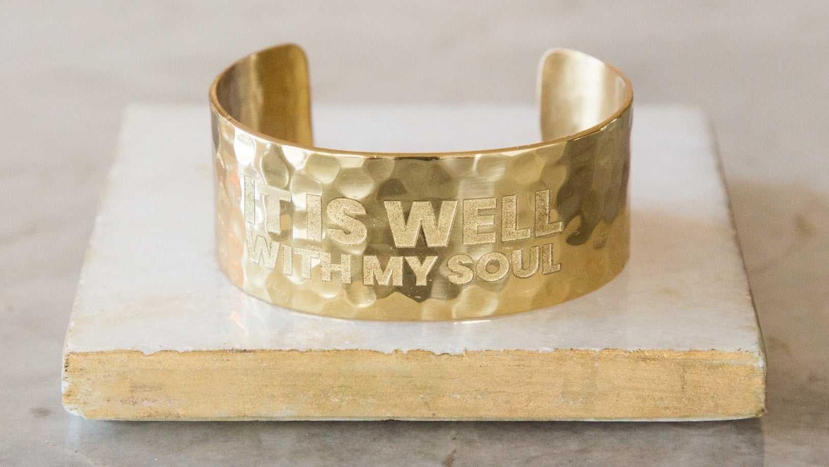 It Is Well Gold 1.0 Cuff