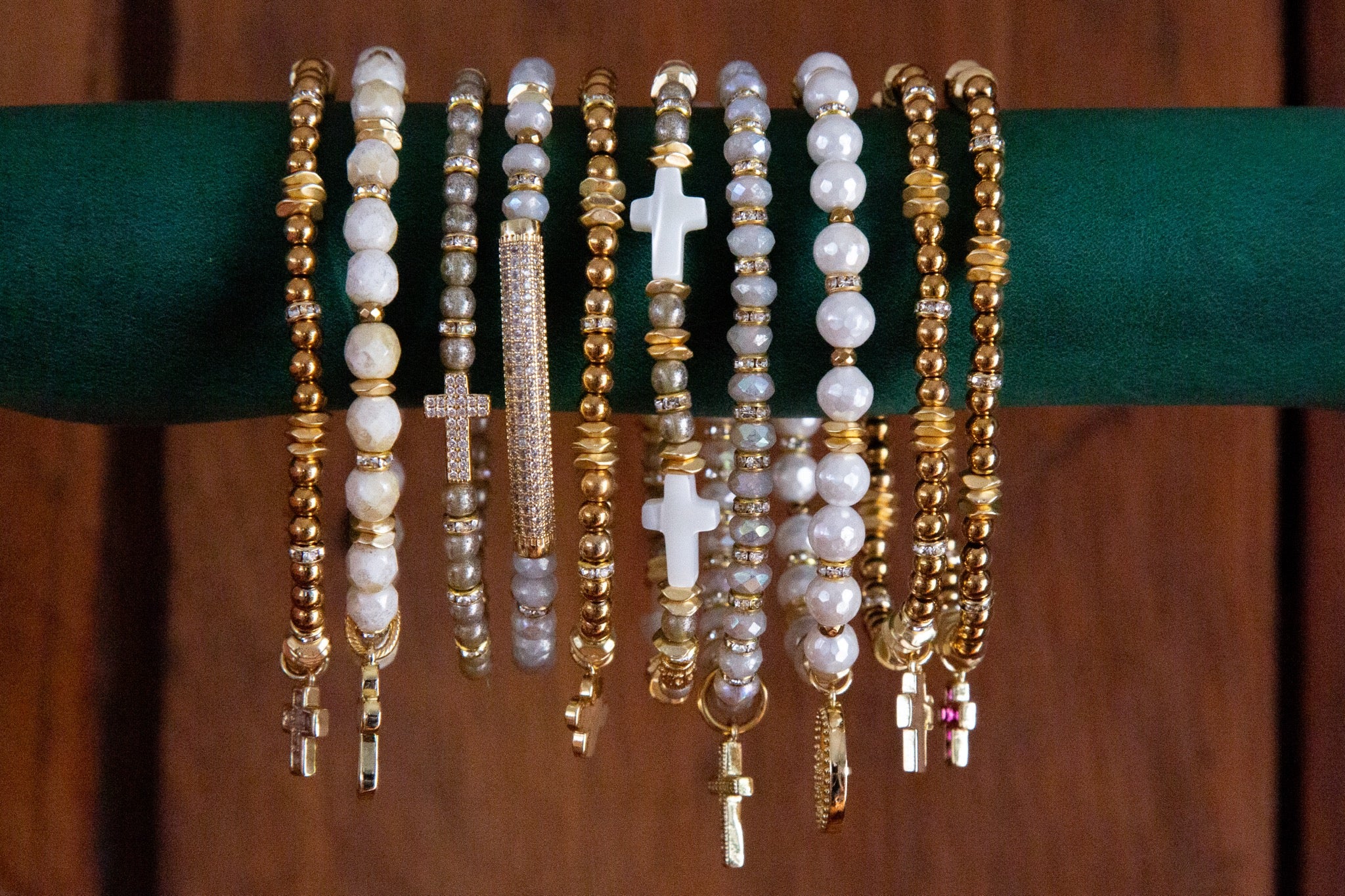 Ever True Mini Pave Cross Silver