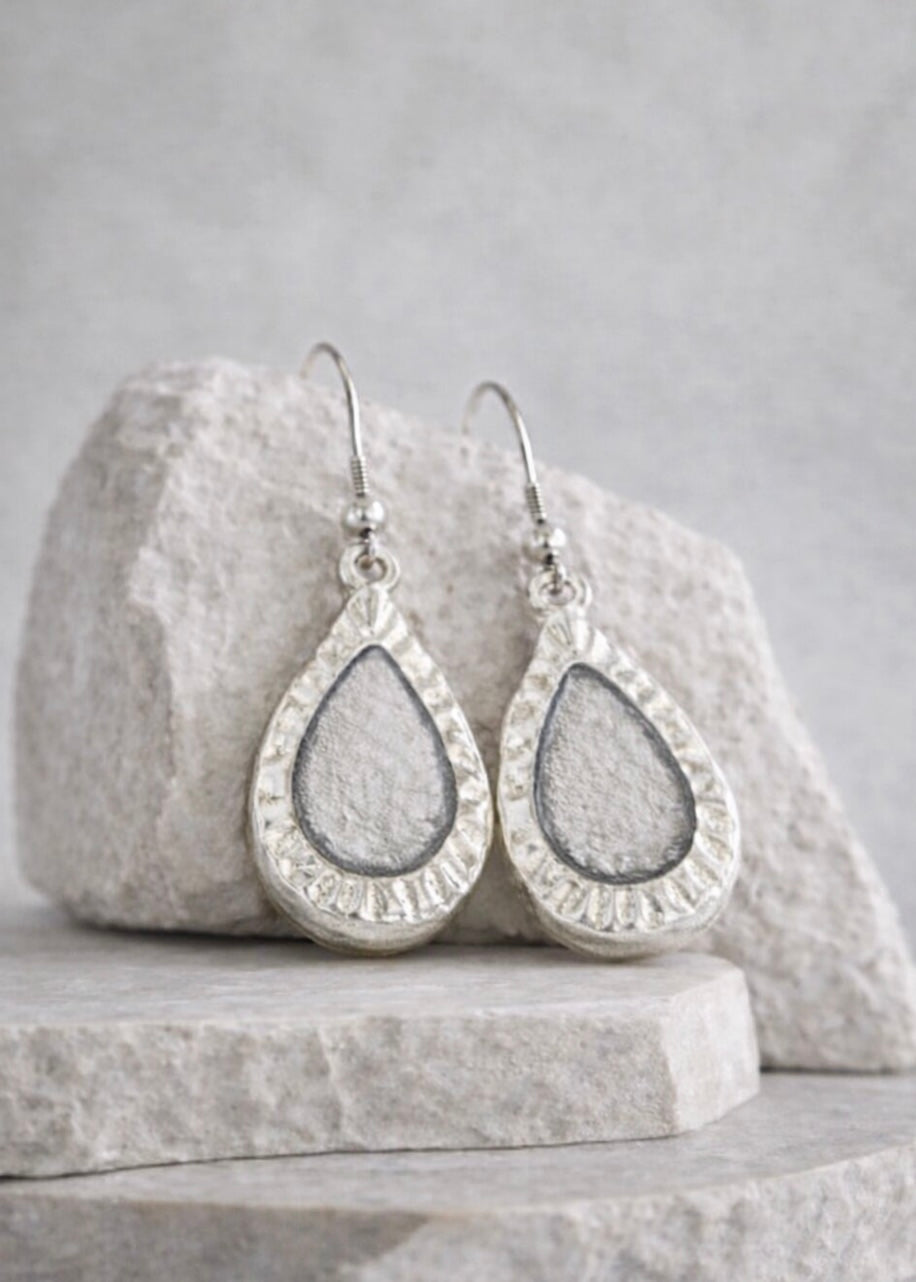 Aspen Frances Pewter Earrings - Silver