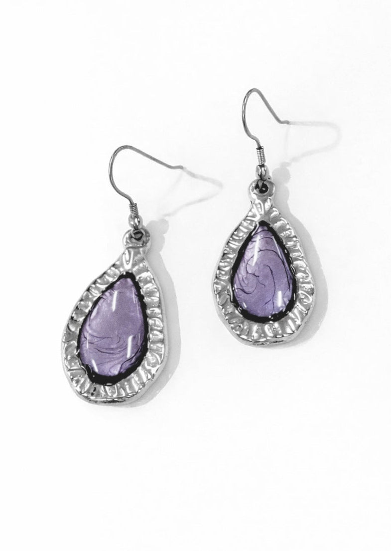 Lavender Fields Frances Earrings - Silver