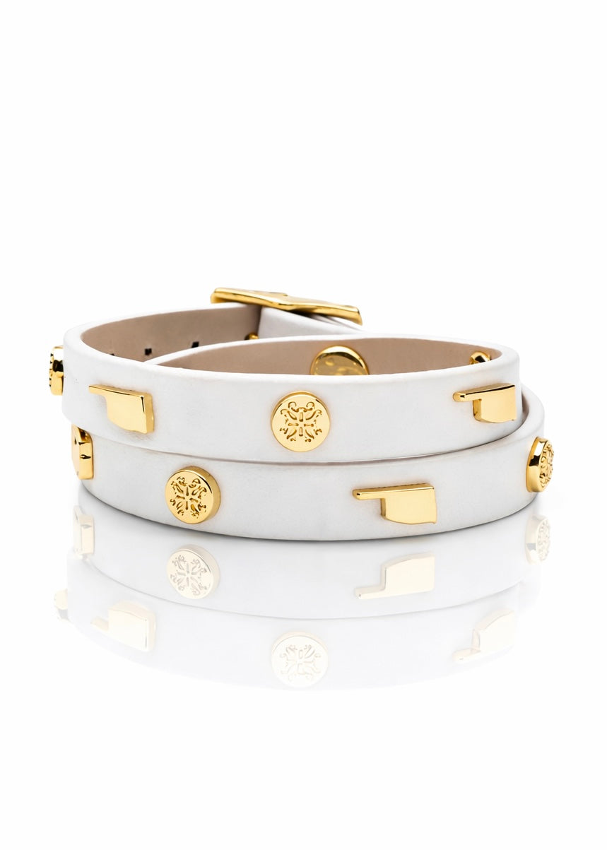 Oklahoma Double Wrap Metallic White (Gold)