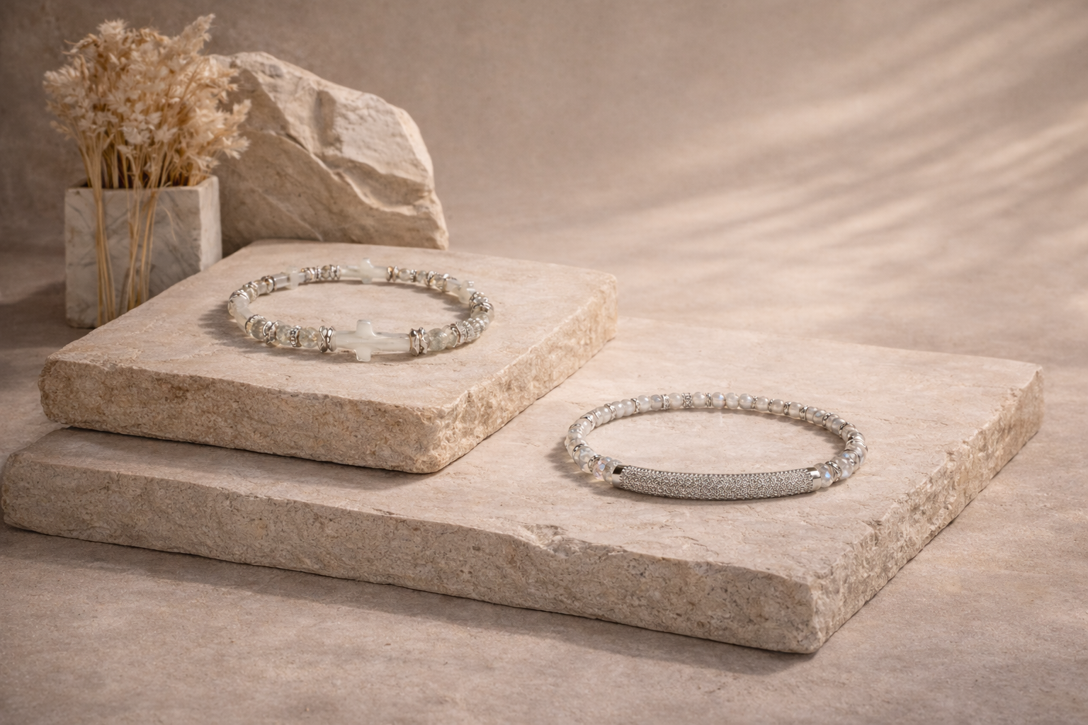 Ever True Silver Pave Bar