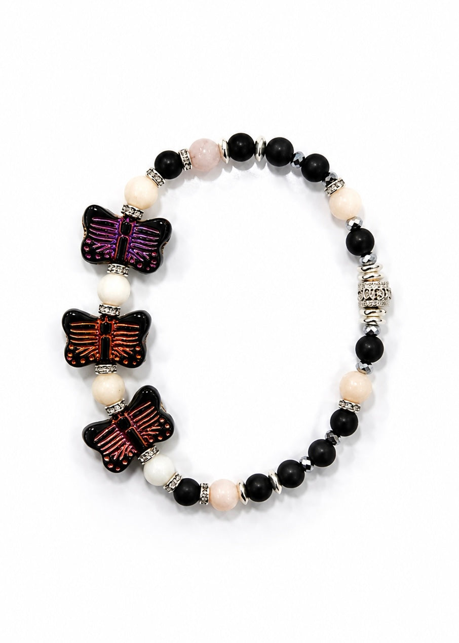 The Dolly Collection - Dream More Butterflies (Black/Hot Pink Metallic)