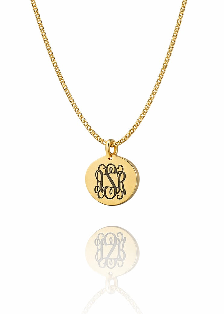 Charlotte Pendant Necklace Gold- MONOGRAM