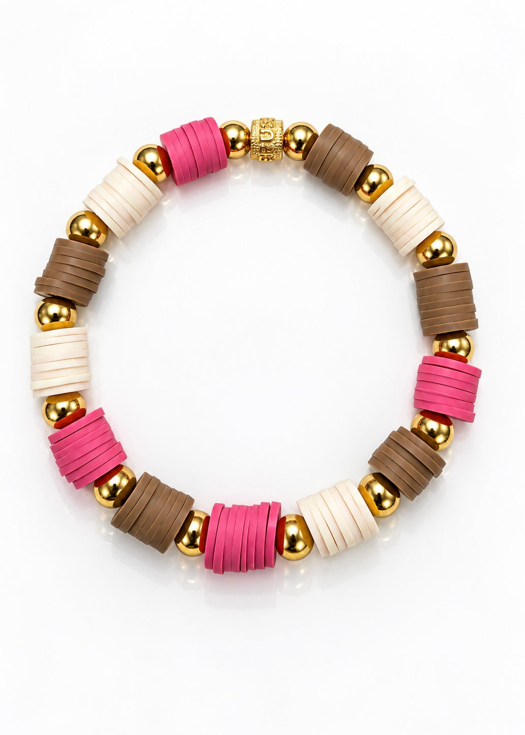 The Molly - Colorblock Pink/ Taupe/ Cream