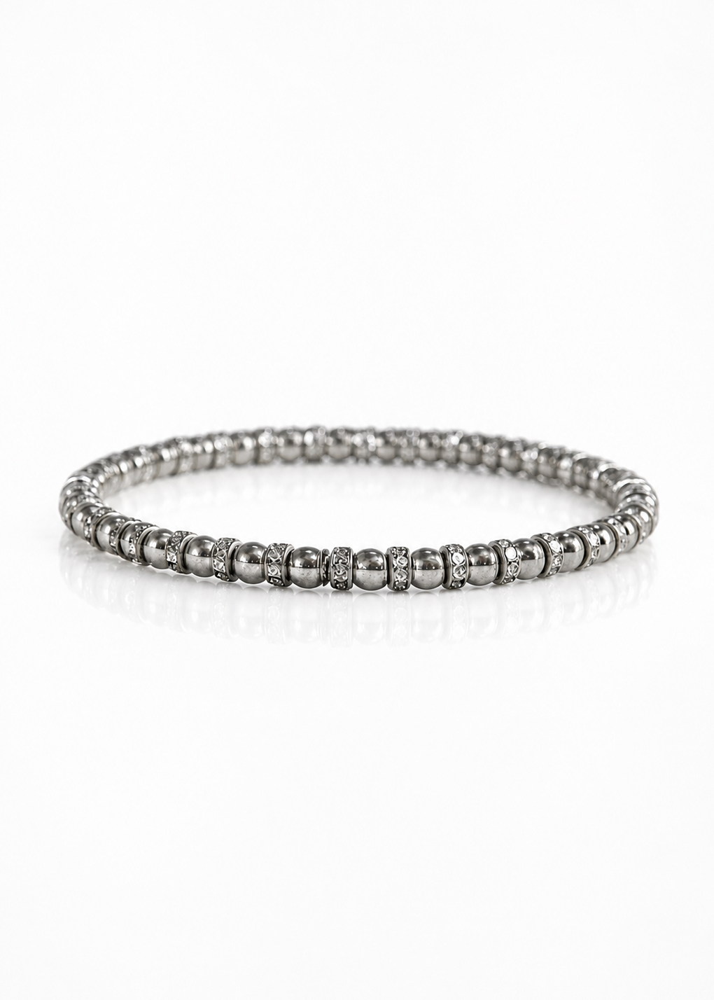 Classic Chloe silver with pave spacers 4m