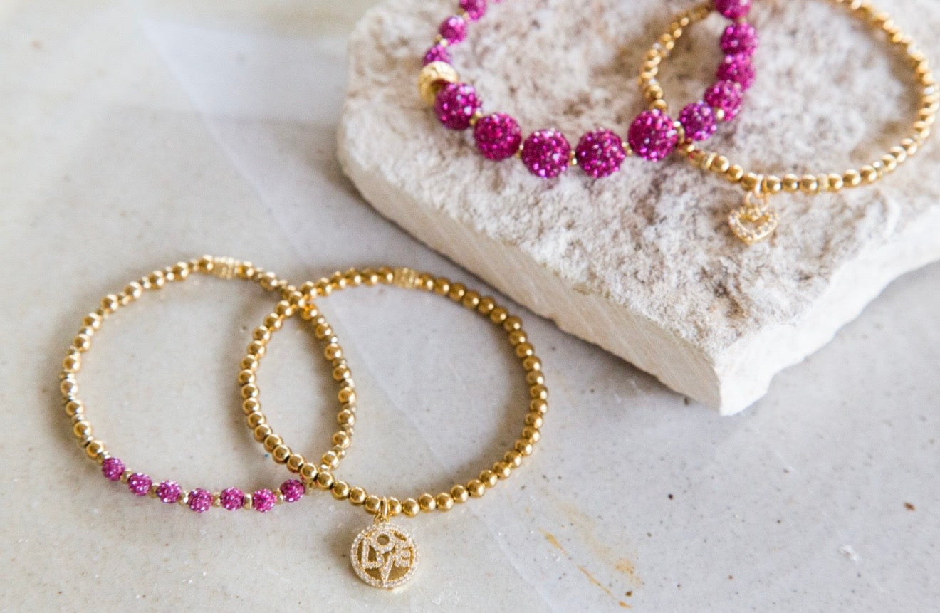 Sweetheart Pave Love Charm Gold