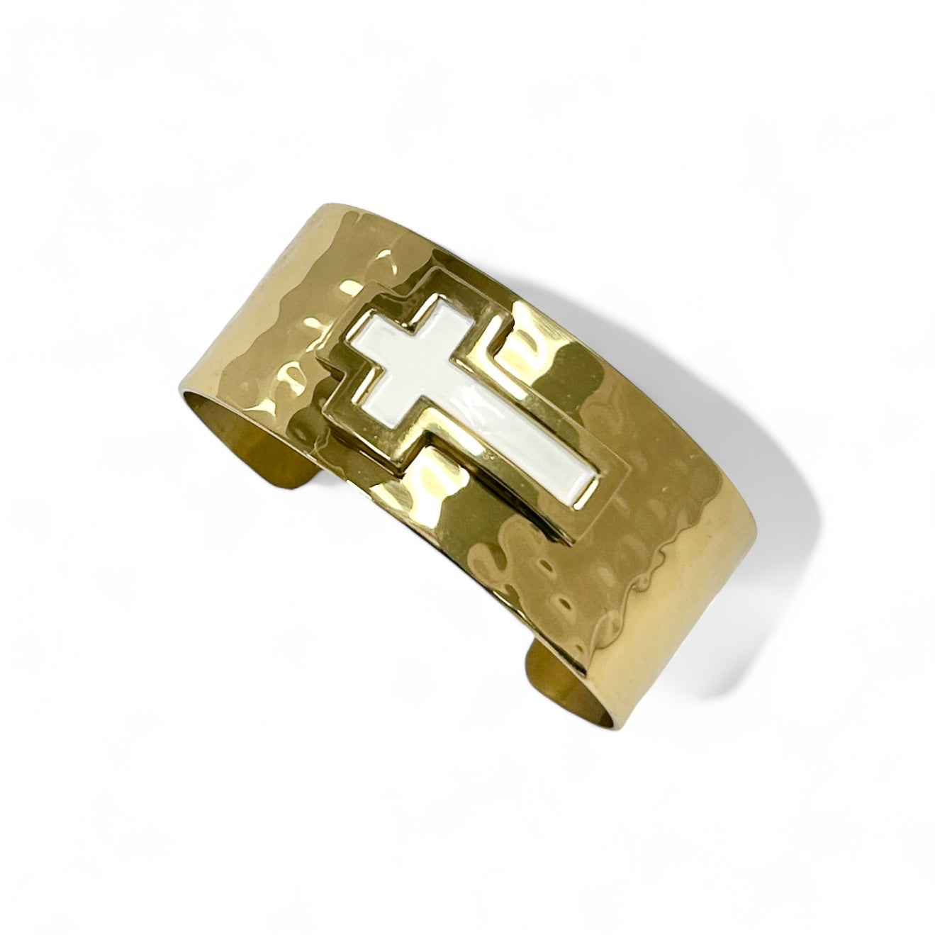 California Cross 1.0 Cuff Gold White
