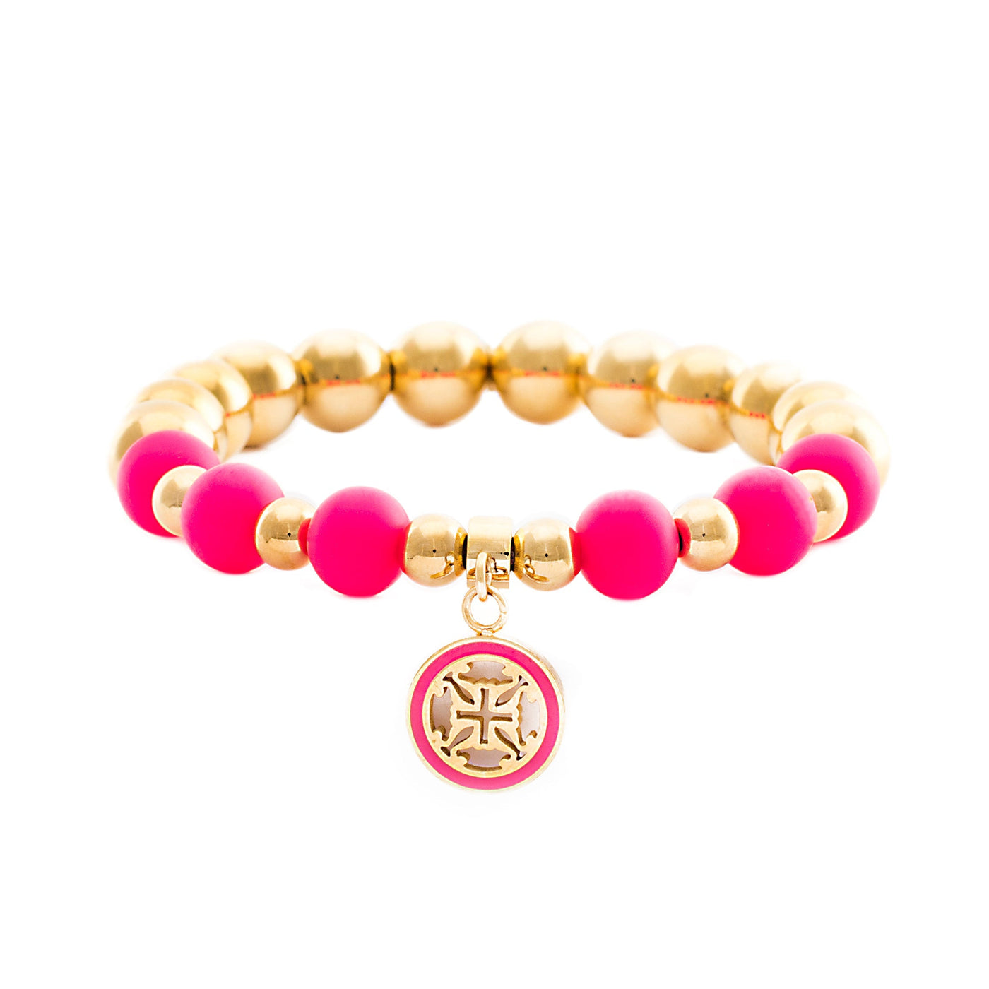 +Carlyle - Neon Pink with Gold