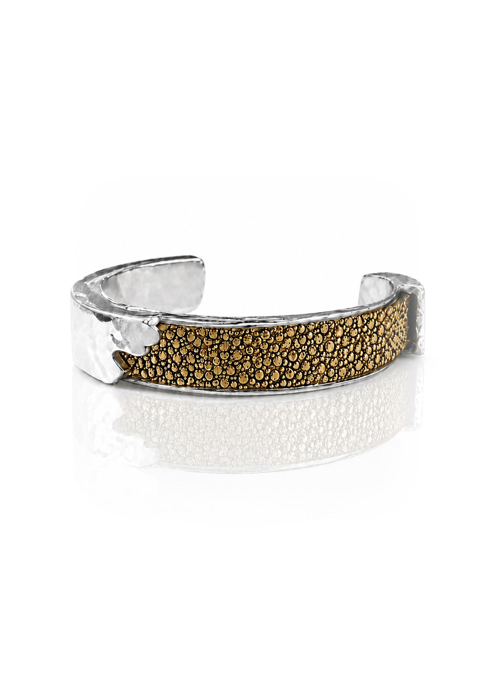Dallas Silver Cuff – Gold Stingray – 0.5 Inch