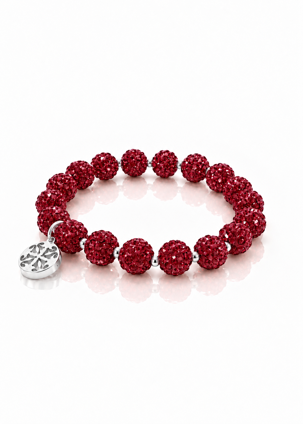 Emerson 2.0 Cranberry silver overhead view #Color_Cranberry