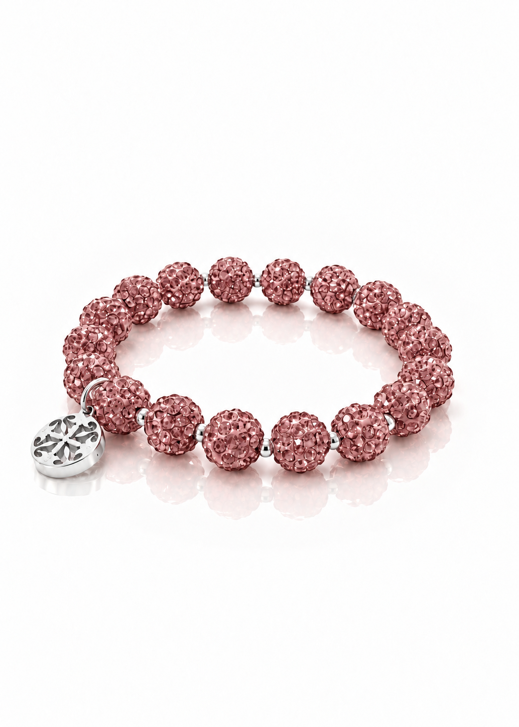 Emerson 2.0 Dusty Rose silver overhead view #Color_Dusty Rose