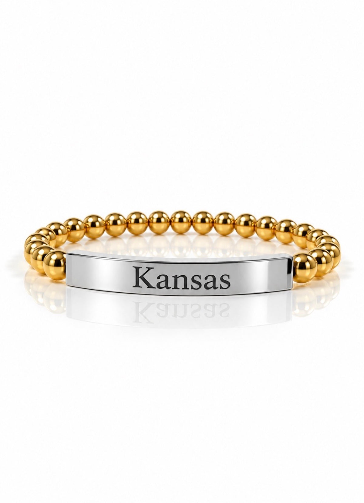 Kansas Nameplate Bracelet – Mixed Metal