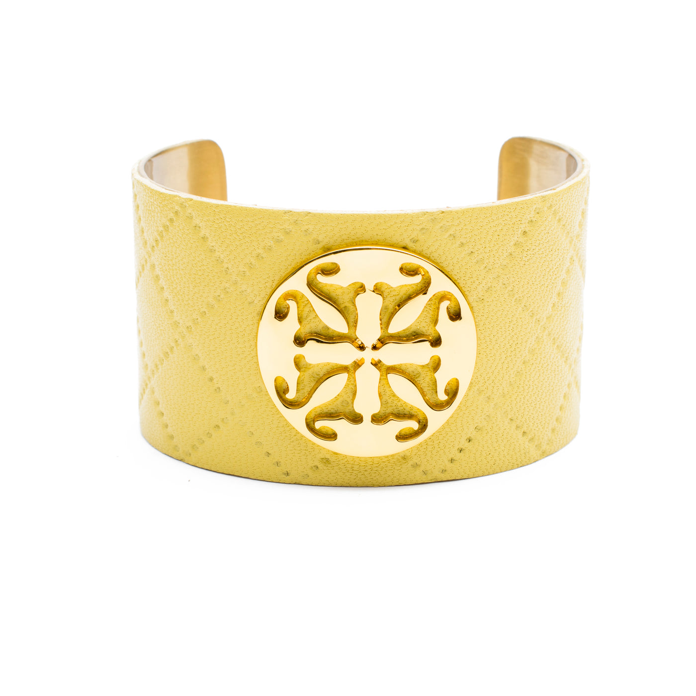 +Lambskin 1.5 Quilted Matte Pastel Yellow with Gold Logo