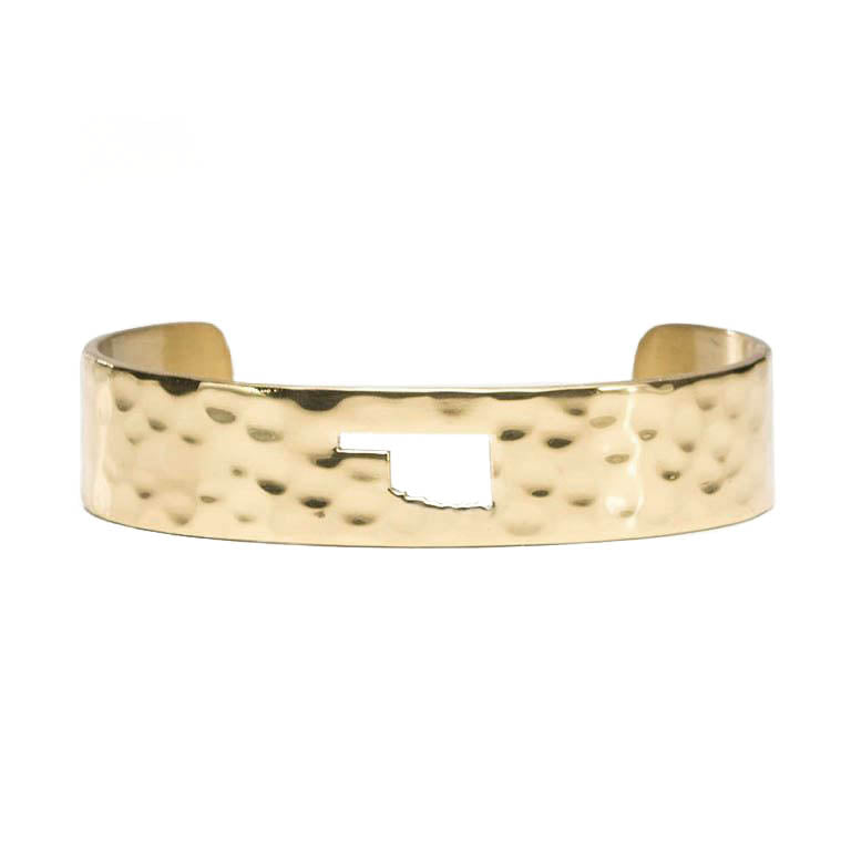 Cut Out .5 Cuff - Oklahoma in Gold