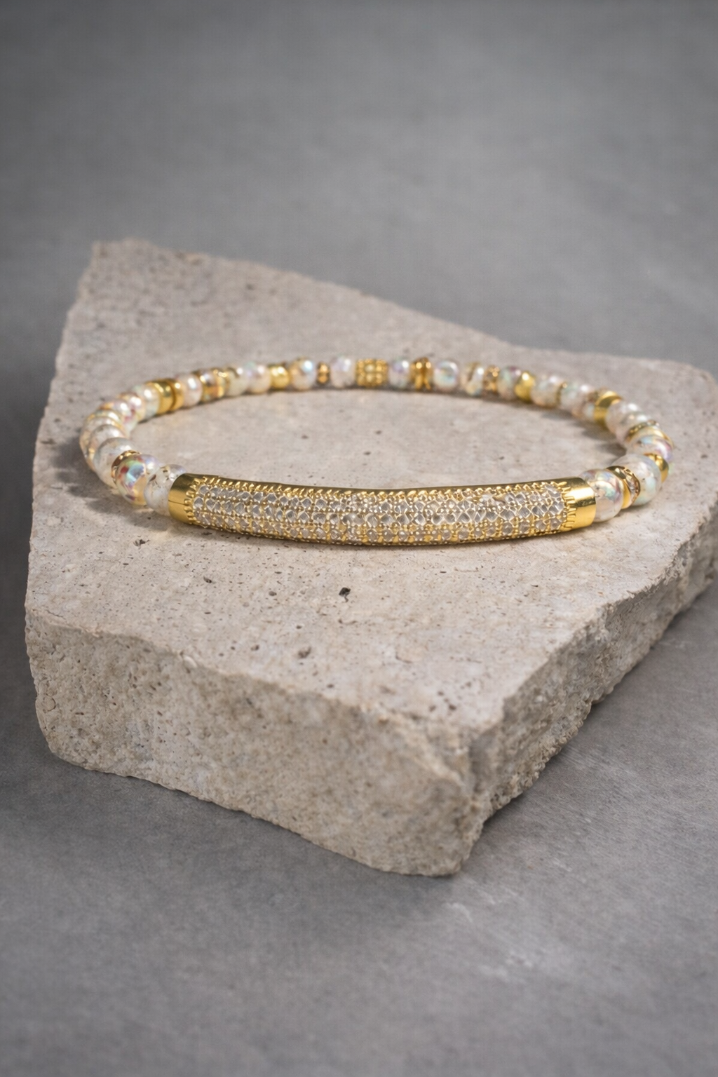 Ever True Gold Pave Bar