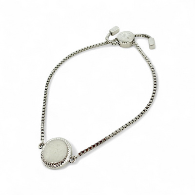 Olivia Marie Slider - Pearlized White - Silver