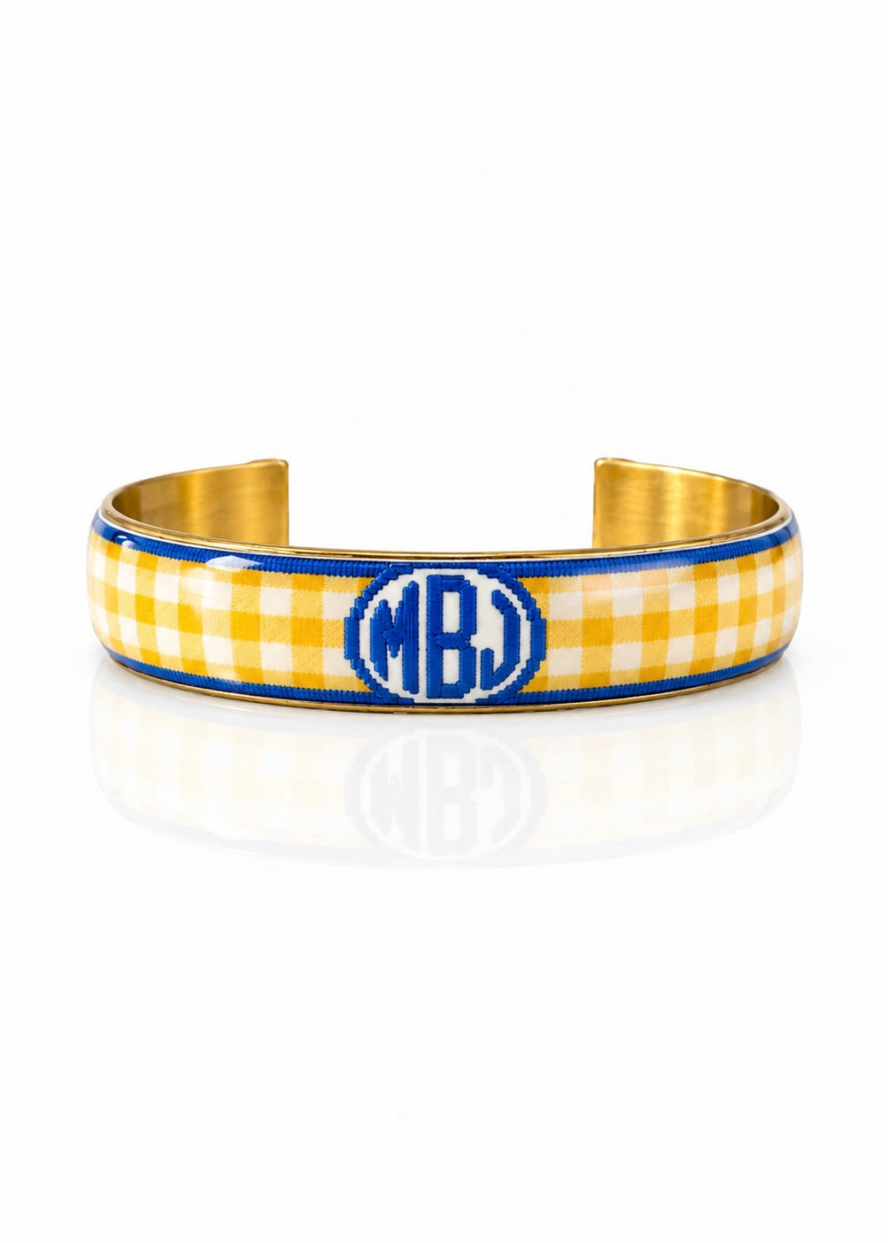 Art Deco Monogram - Gingham Yellow