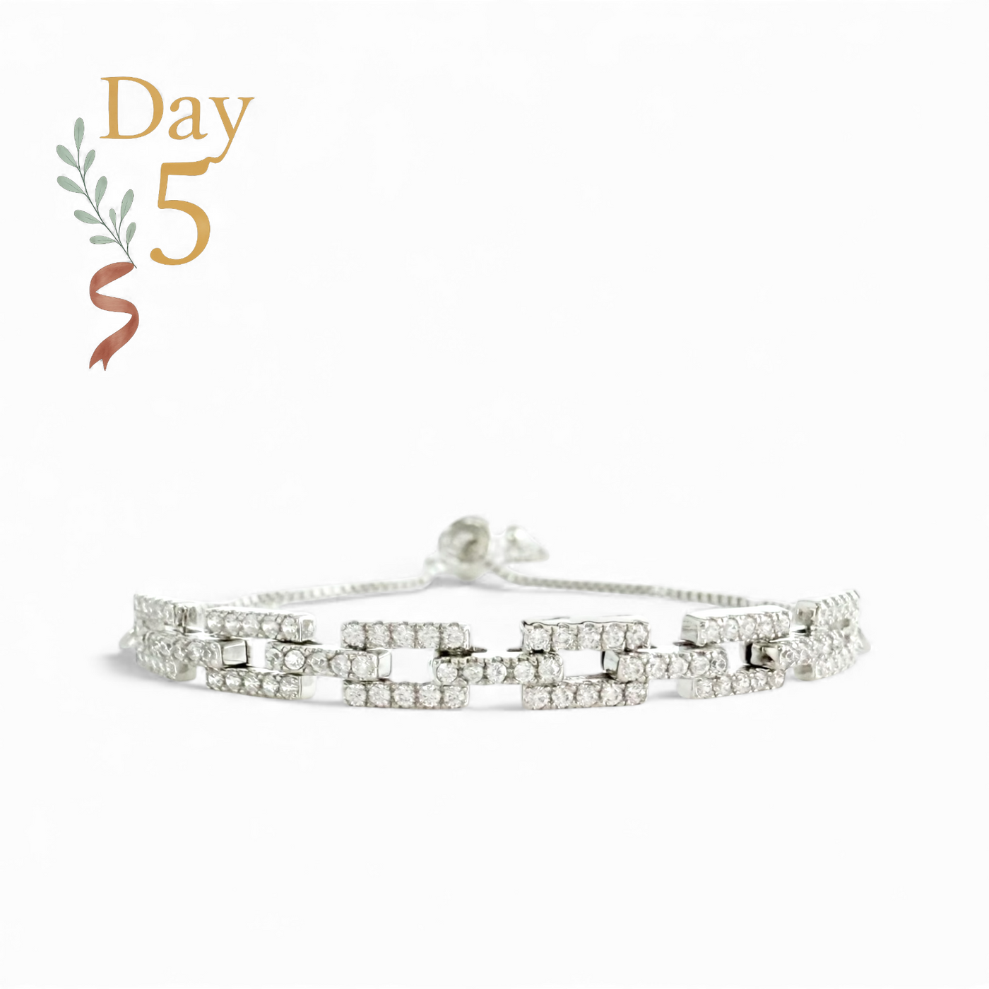 Day 5: Turlington - Pave Interlock - Silver + Santa Pouch
