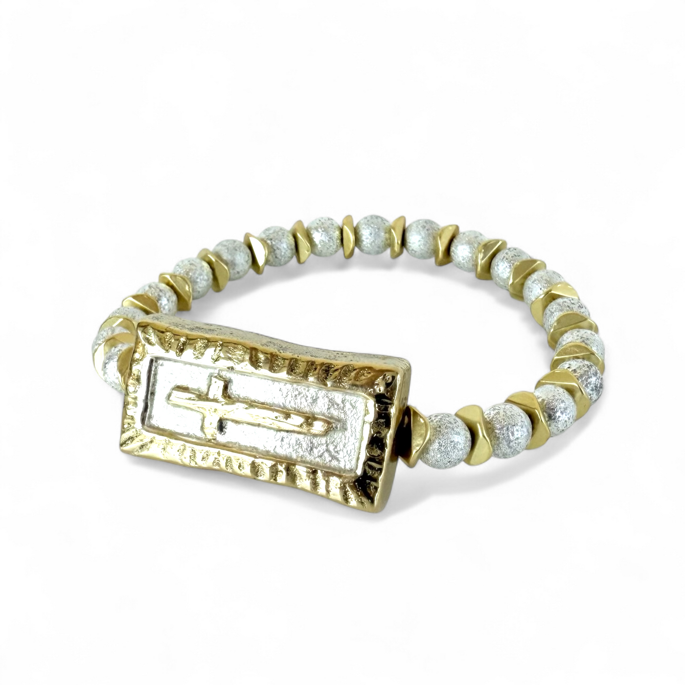 Harlow - Brushed Silver with Mixed Metal