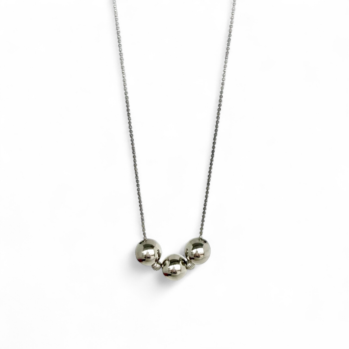Elongated Silhouette Necklace - Silver