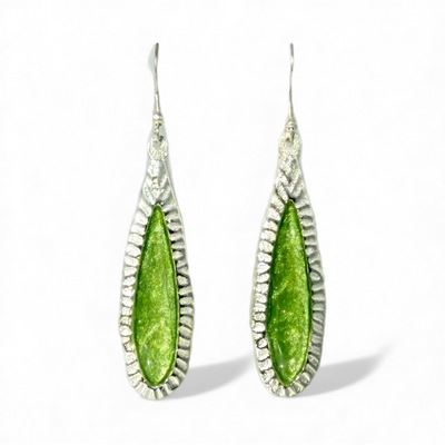 Elongated Earrings - Enchanted Green