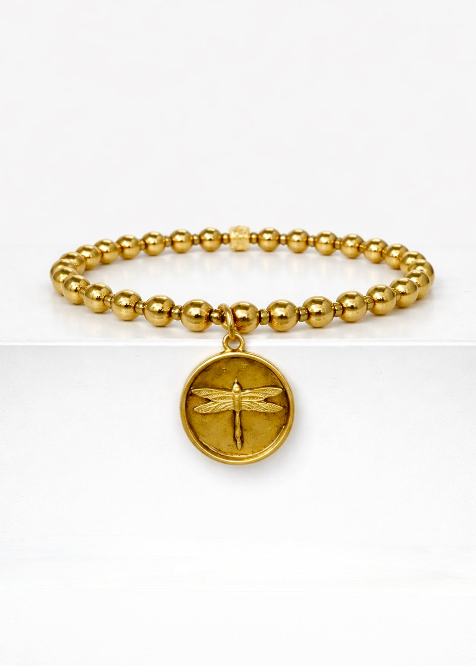 Gold Dragonfly Medallion