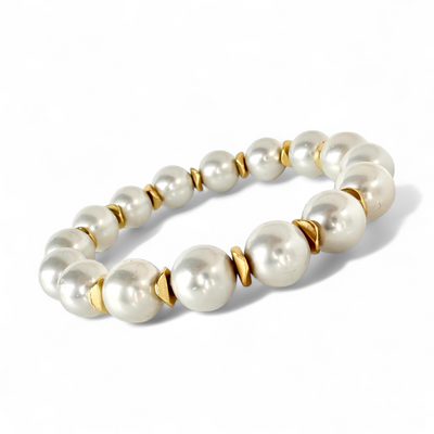 Boleyn Pearl - Silvery White - Gold