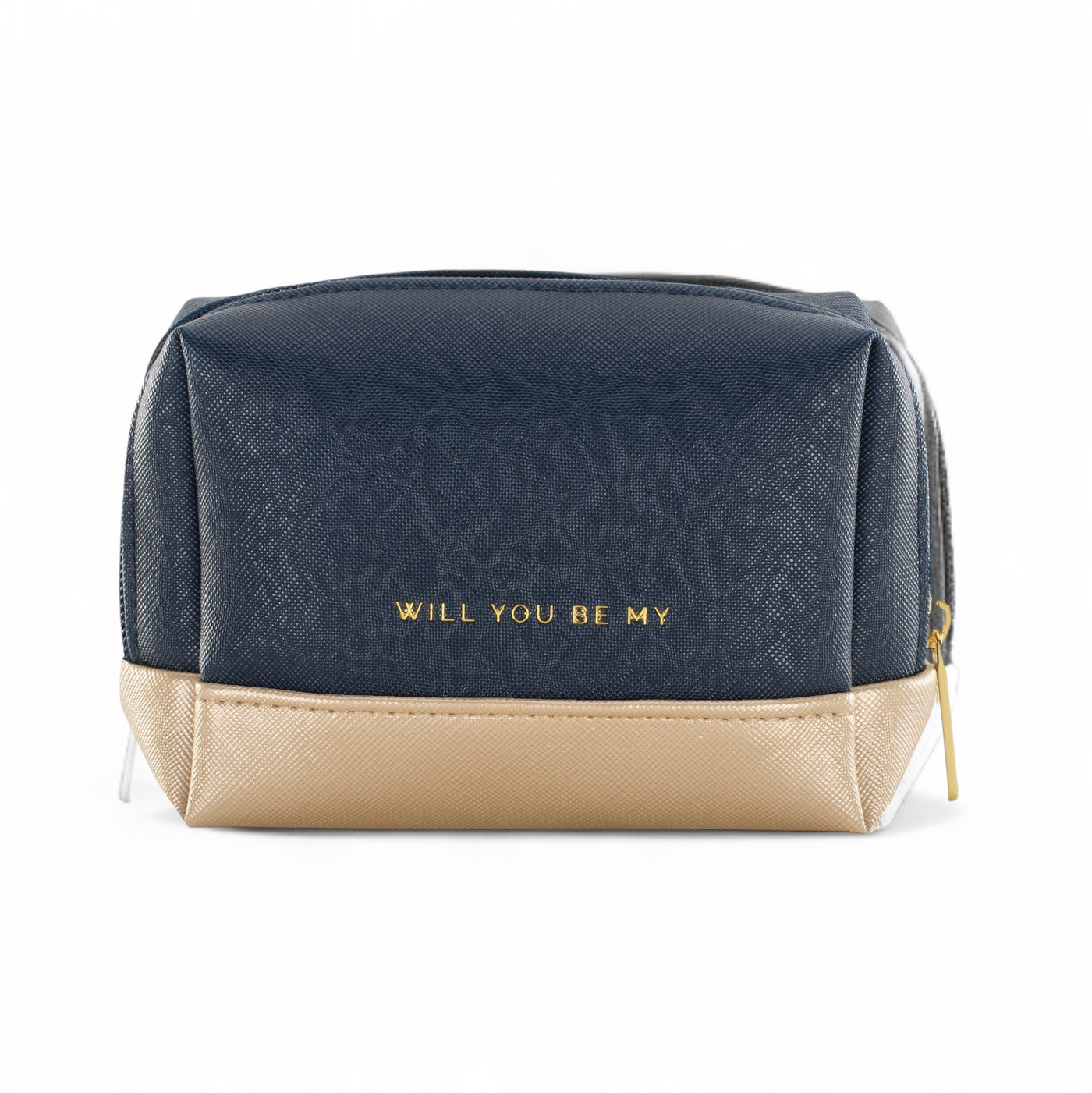 Bridesmaid Cosmetic Bag - Navy and Gold