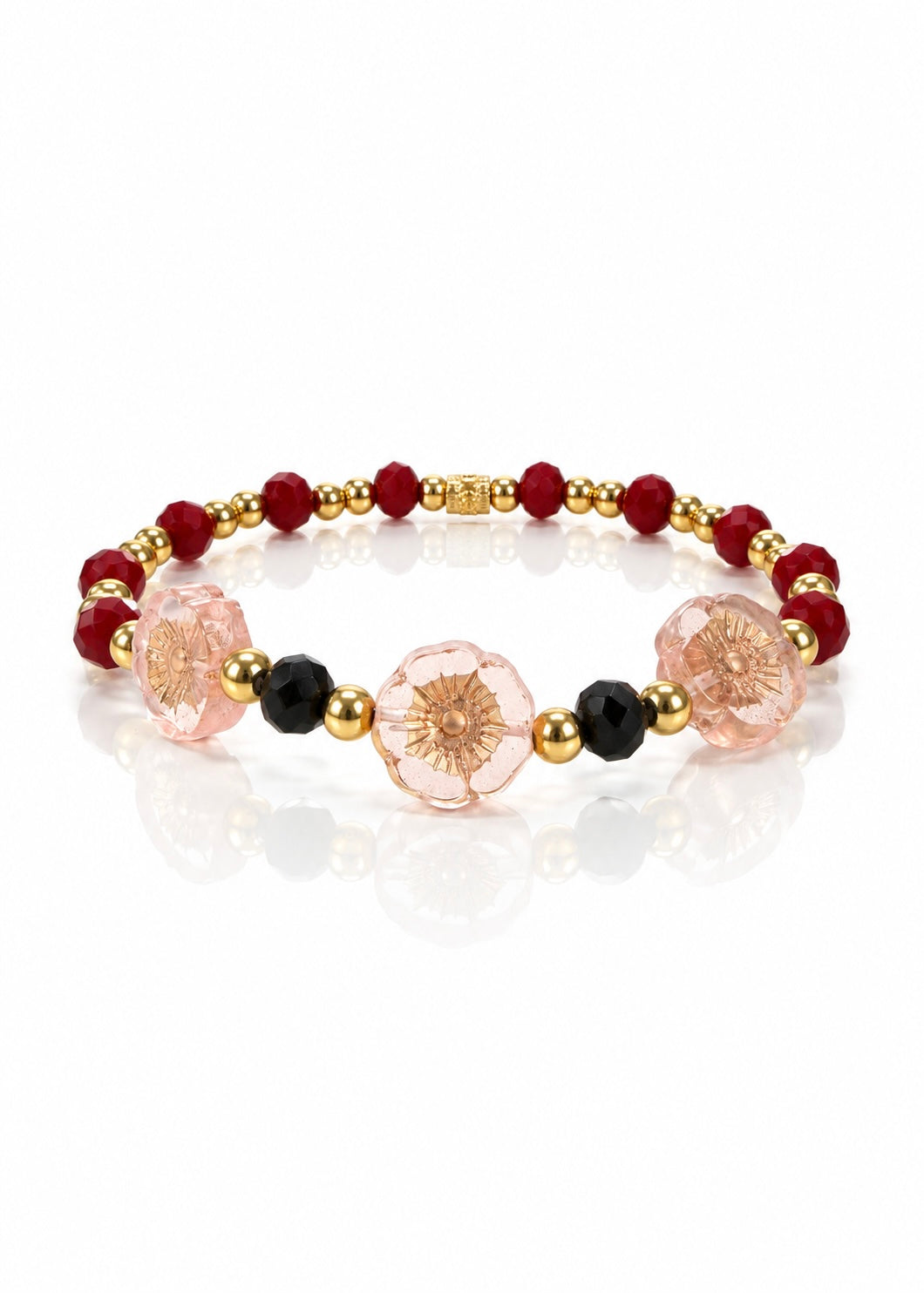 Pressed Flowers - Pink/ Red