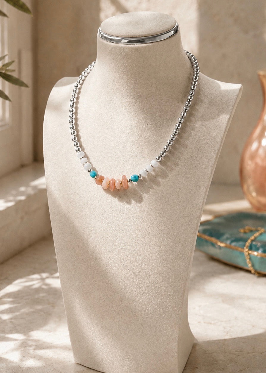 Sommerset Collection - Coastal Breeze Necklace - Silver